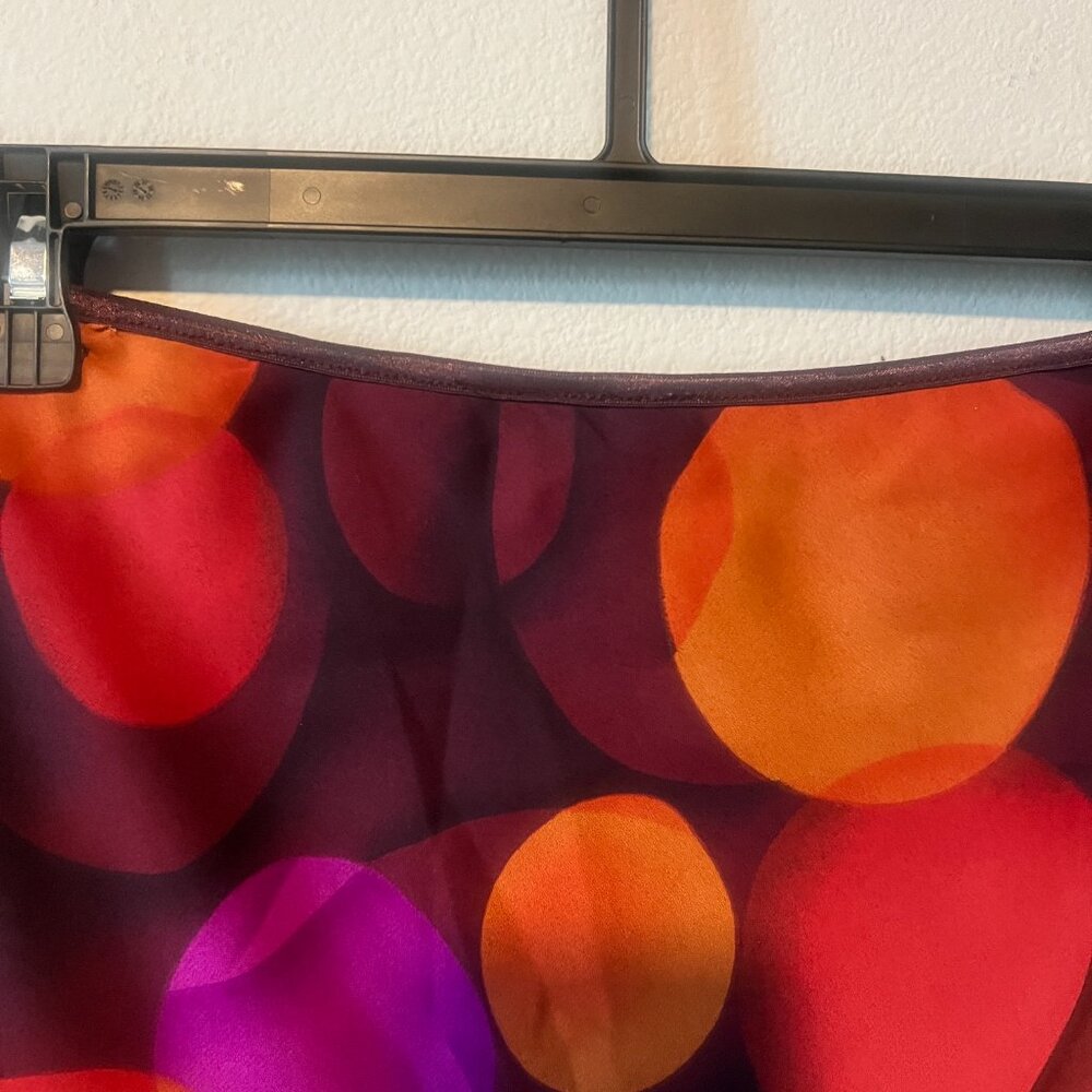 Krizia d. 100% Polyester Made in the USA Midi Skirt Colorful Circles Size Small - Picture 4 of 8